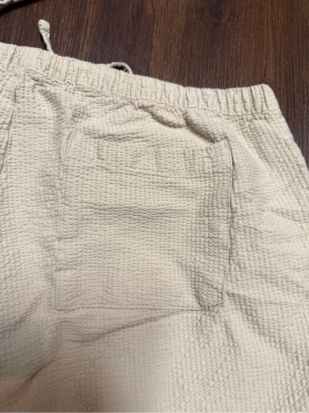 Onia Textured Cotten Blend Pull On Pants- Resort Wear Casual